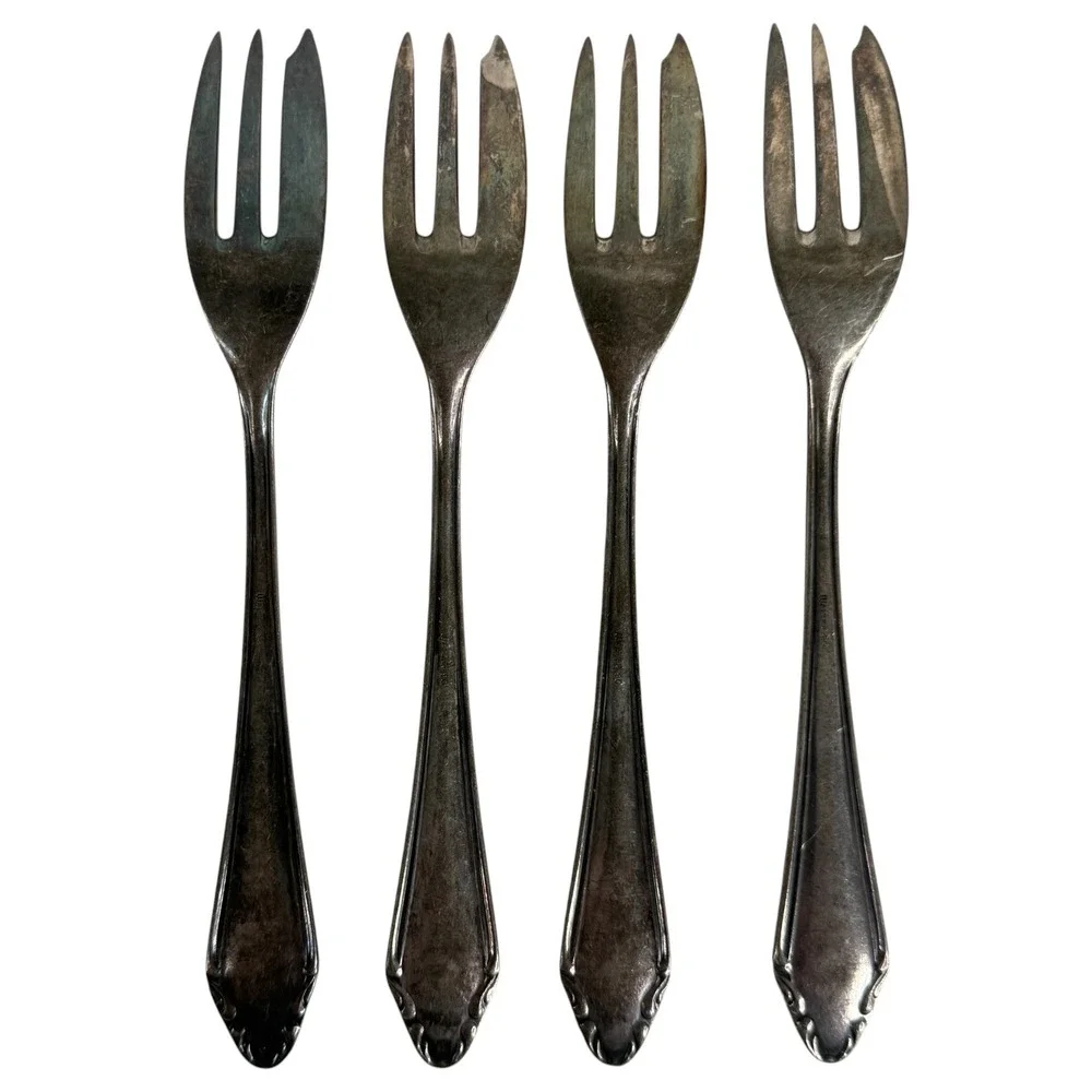 10 Walter Breuker W&B 100 Rostfrei Fork Set Silverplate Vintage Dinner & Dessert